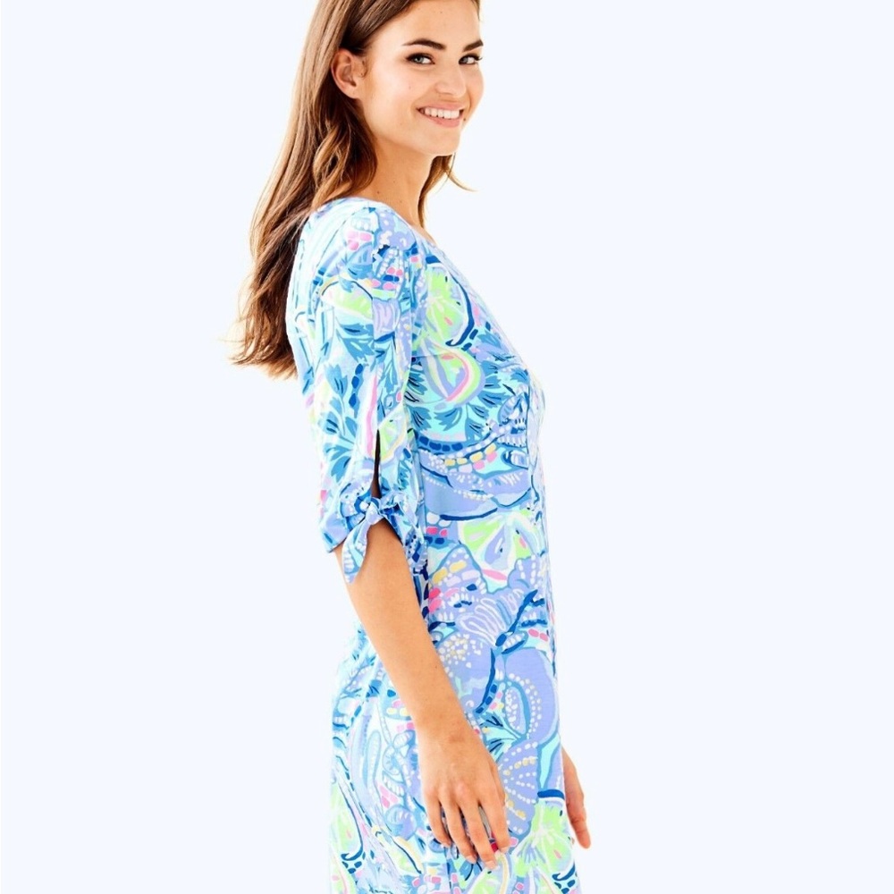 Lilly Pulitzer Blue and Green Patterned Dress